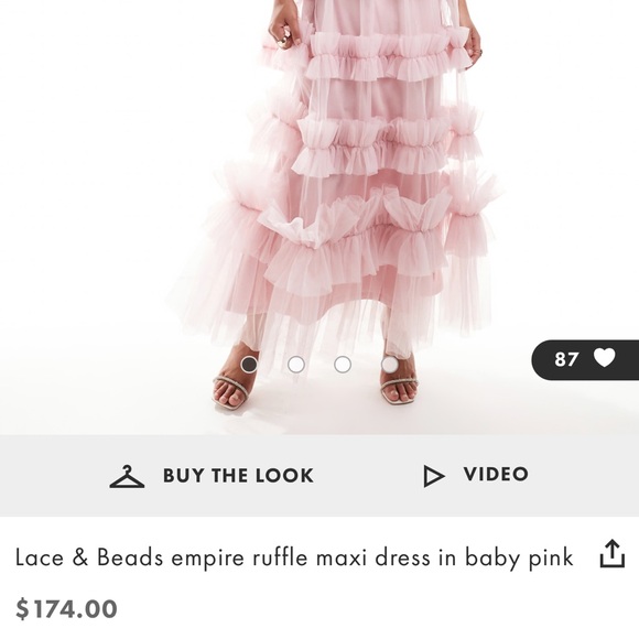 Pink Ruffled Maternity Dress - Picture 5 of 5